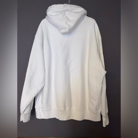 CHAMPION MENS VINTAGE REVERSE WEAVE HOODIE SWEATSHIRT WHITE BIG C LOGO XXL 2XL - Picture 5 of 6